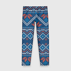 Леггинсы для девочки Зимний вязанный стиль, цвет: 3D-принт