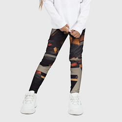 Леггинсы для девочки Абстрактное множество стеклянных объектов, цвет: 3D-принт — фото 2