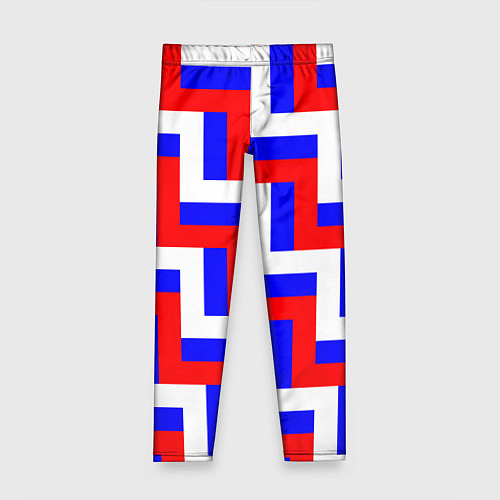 Детские легинсы Плетение триколор / 3D-принт – фото 1