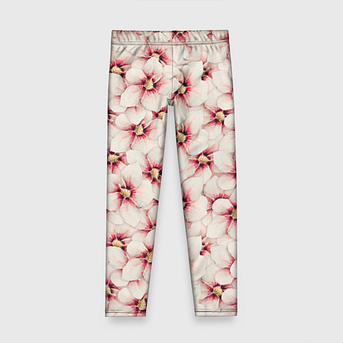 Детские легинсы Нежность цветов / 3D-принт – фото 1