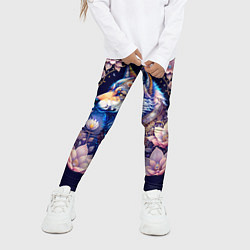 Леггинсы для девочки Мистическая волчица, цвет: 3D-принт — фото 2