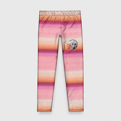 Леггинсы для девочки Энид Синклер с Уэнсдей Аддамс - текстура свитера, цвет: 3D-принт