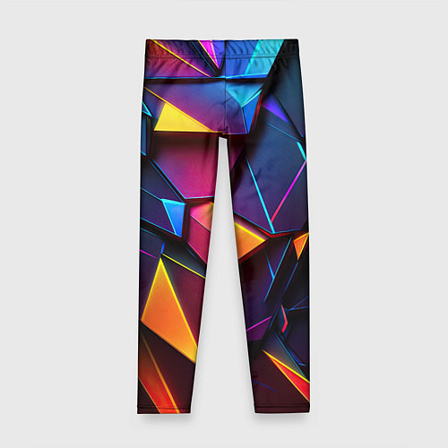 Детские легинсы Неоновые абстрактные плиты / 3D-принт – фото 1