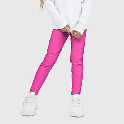 Леггинсы для девочки Кислотный розовый, цвет: 3D-принт — фото 2