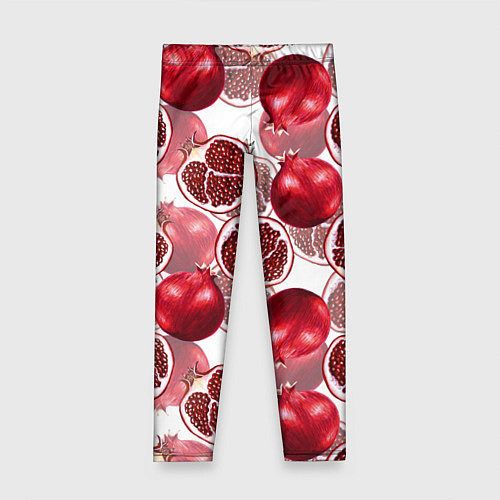 Детские легинсы Гранаты на белом фоне - паттерн / 3D-принт – фото 1