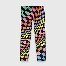 Детские легинсы Colorful avant-garde chess pattern - fashion