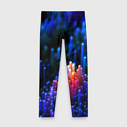 Леггинсы для девочки Шейпы синие, цвет: 3D-принт