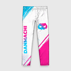 Леггинсы для девочки DanMachi neon gradient style: надпись, символ, цвет: 3D-принт