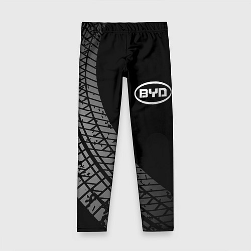 Детские легинсы BYD tire tracks / 3D-принт – фото 1