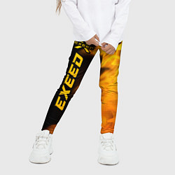 Леггинсы для девочки Exeed - gold gradient: по-вертикали, цвет: 3D-принт — фото 2