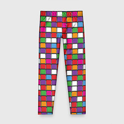 Леггинсы для девочки Color cubes, цвет: 3D-принт