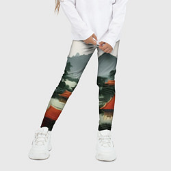 Леггинсы для девочки Китайская деревня, цвет: 3D-принт — фото 2