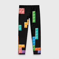 Леггинсы для девочки Тетрис падающие блоки, цвет: 3D-принт