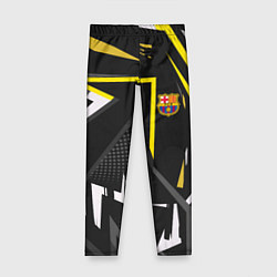 Леггинсы для девочки ФК Барселона эмблема, цвет: 3D-принт