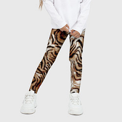 Леггинсы для девочки Меховая шкура тигра, цвет: 3D-принт — фото 2