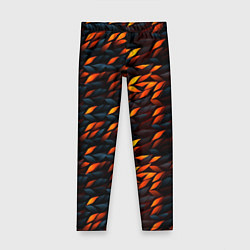 Детские легинсы Black orange texture