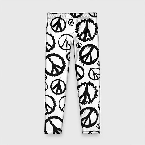 Детские легинсы Many peace logo / 3D-принт – фото 1