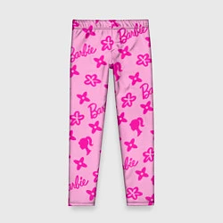 Леггинсы для девочки Барби паттерн розовый, цвет: 3D-принт
