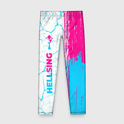Леггинсы для девочки Hellsing neon gradient style: по-вертикали, цвет: 3D-принт