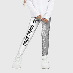 Леггинсы для девочки Code Geass glitch на светлом фоне: по-вертикали, цвет: 3D-принт — фото 2
