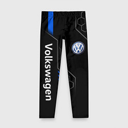 Леггинсы для девочки Volkswagen - blue technology, цвет: 3D-принт