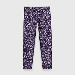 Леггинсы для девочки Фиолетовый паттерн узоры, цвет: 3D-принт