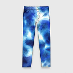 Леггинсы для девочки Акварельные абстрактные пятна напоминающие космос, цвет: 3D-принт