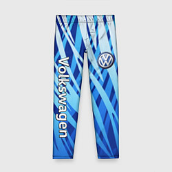 Леггинсы для девочки Volkswagen - синий камуфляж, цвет: 3D-принт