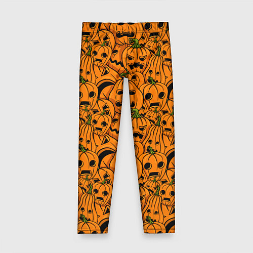 Детские легинсы Страшные тыквы / 3D-принт – фото 1