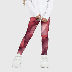 Леггинсы для девочки Розовые полигоны, цвет: 3D-принт — фото 2