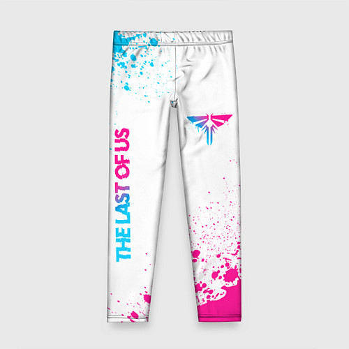 Детские легинсы The Last Of Us neon gradient style вертикально / 3D-принт – фото 1