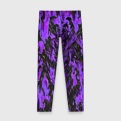 Леггинсы для девочки Демонический доспех фиолетовый, цвет: 3D-принт