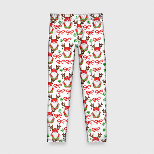 Детские легинсы Новогодний гном с рогами / 3D-принт – фото 1