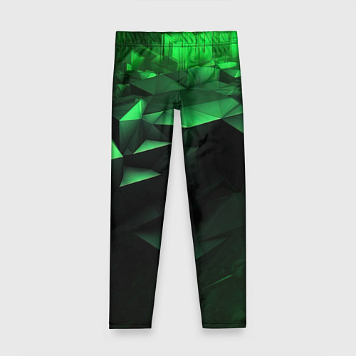 Детские легинсы Видение зеленого в абстракции / 3D-принт – фото 1