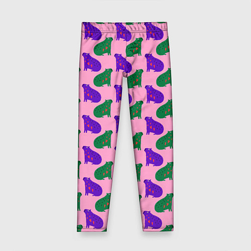 Детские легинсы Животные капибары / 3D-принт – фото 1