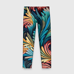 Леггинсы для девочки Квиллинг абстракция, цвет: 3D-принт