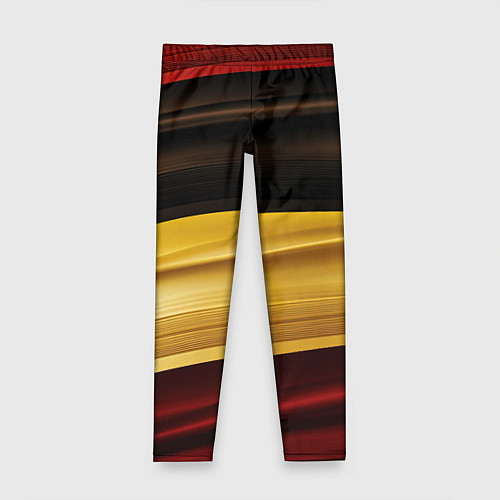Детские легинсы Черный красный желтый цвет абстракции / 3D-принт – фото 1