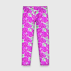 Леггинсы для девочки Розовая гжель, цвет: 3D-принт