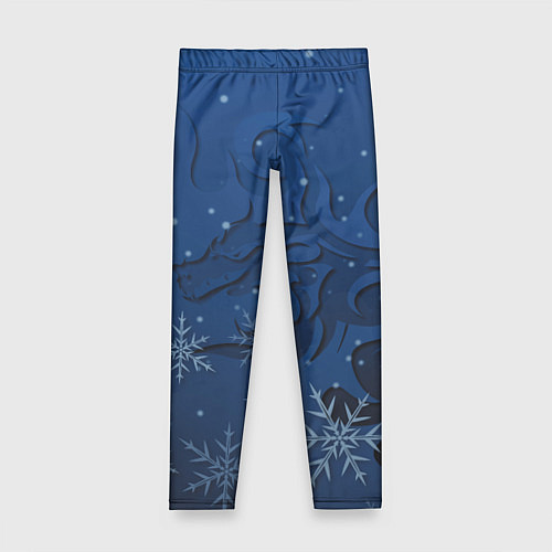Детские легинсы Ледяной дракон 2024 / 3D-принт – фото 1