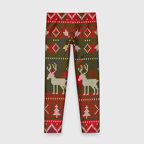 Детские легинсы Рождественский орнамент / 3D-принт – фото 1