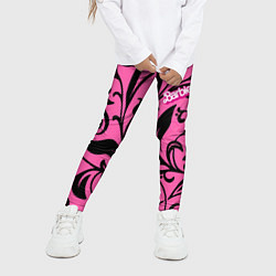 Леггинсы для девочки Barbie - floral pattern, цвет: 3D-принт — фото 2