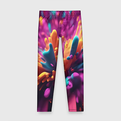 Детские легинсы Яркий всплеск / 3D-принт – фото 1