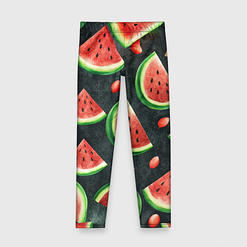 Детские легинсы Паттерн красные дольки арбуза / 3D-принт – фото 1