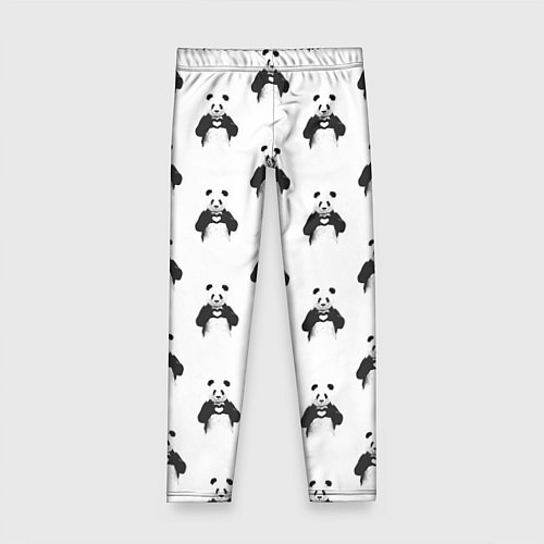 Детские легинсы Panda love - pattern / 3D-принт – фото 1