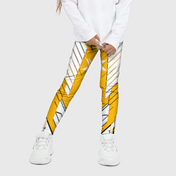 Леггинсы для девочки Жёлто-белая броня, цвет: 3D-принт — фото 2
