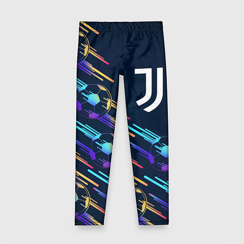 Детские легинсы Juventus градиентные мячи / 3D-принт – фото 1