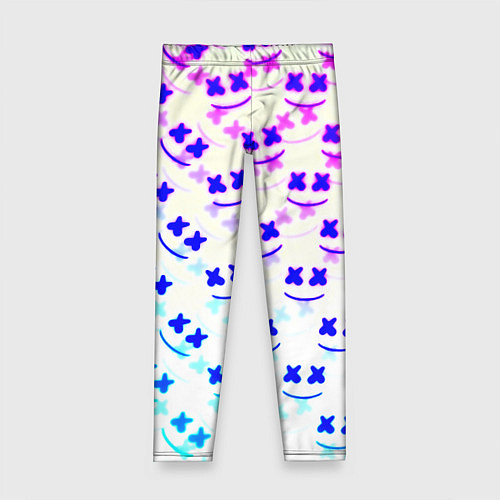 Детские легинсы Marshmello pattern neon / 3D-принт – фото 1