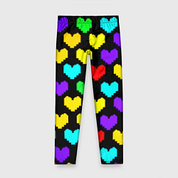 Леггинсы для девочки Undertale heart pattern, цвет: 3D-принт