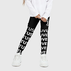 Леггинсы для девочки Juventus pattern fc club steel, цвет: 3D-принт — фото 2