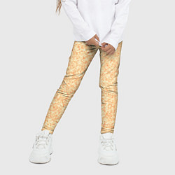 Леггинсы для девочки Текстура жёлтый мрамор, цвет: 3D-принт — фото 2